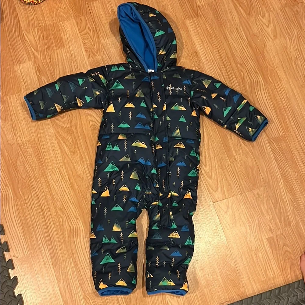 Columbia Kids Puffer Jacket - Blue and Green - Picture 1 of 4